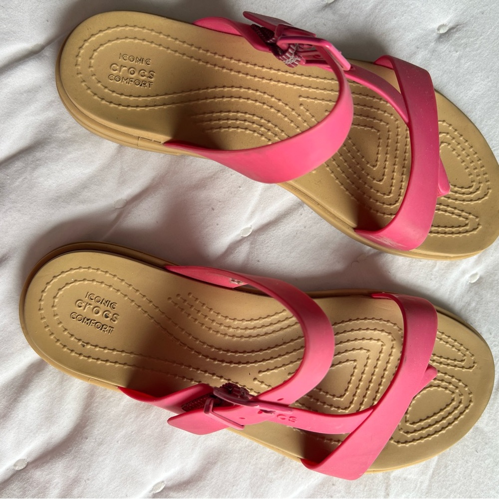 Pink Tulum Croc sandals